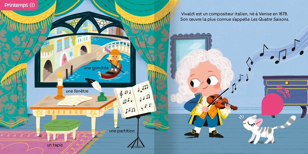 Livre sonore sous le thème de Vivaldi, découvrez des classiques musicaux avec Auzou