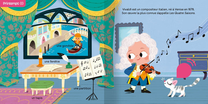 Livre sonore sous le thème de Vivaldi, découvrez des classiques musicaux avec Auzou