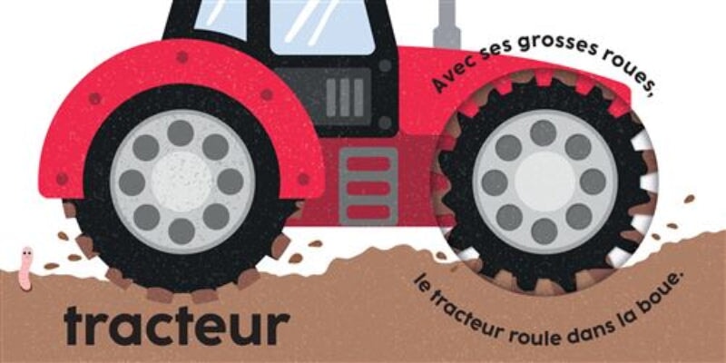 Livre Tourne, tourne les véhicules Kimane Mlle et Coco