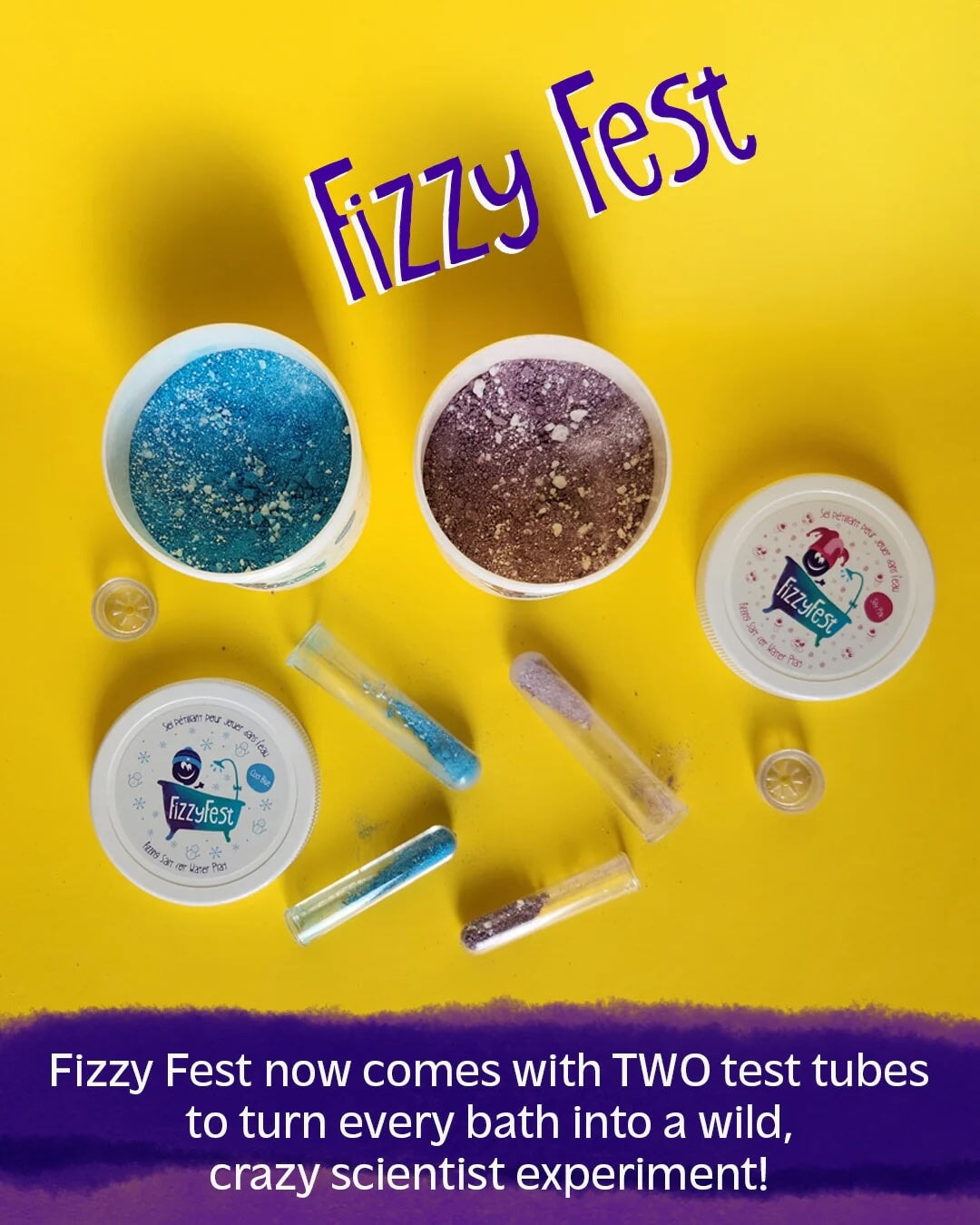 Sel pétillant pour le bain FizziFest cool blue Loot Toy Mlle et Coco