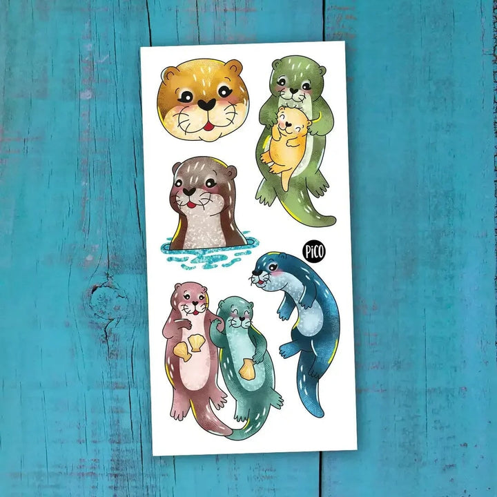 Pico tatouage Les loutres enjouée idée cadeau Mlle et Coco