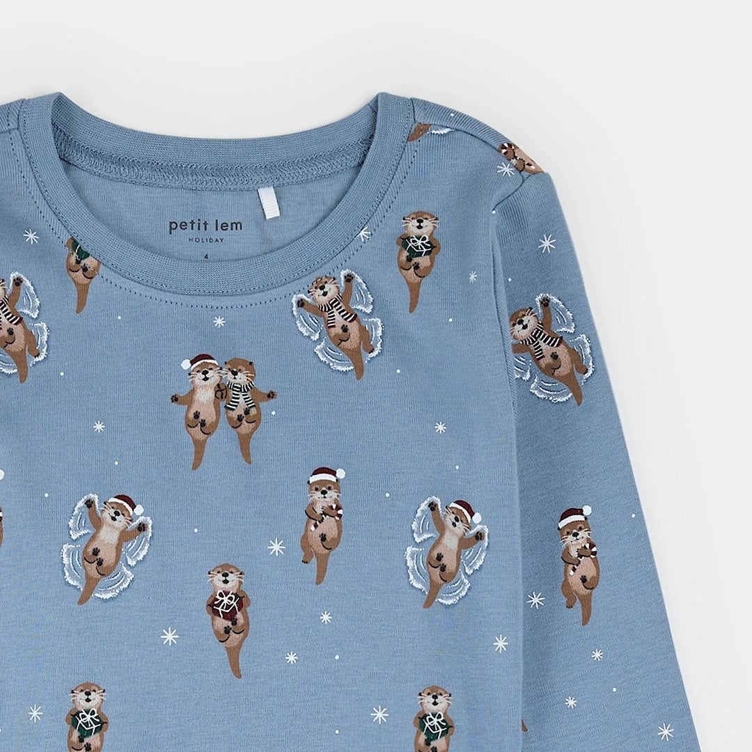 Pyjama deux-pièces Loutre festive Petit Lem