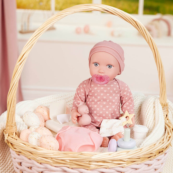 LullaBaby poupée 35.5 cm avec ensemble pyjama et chapeau rose