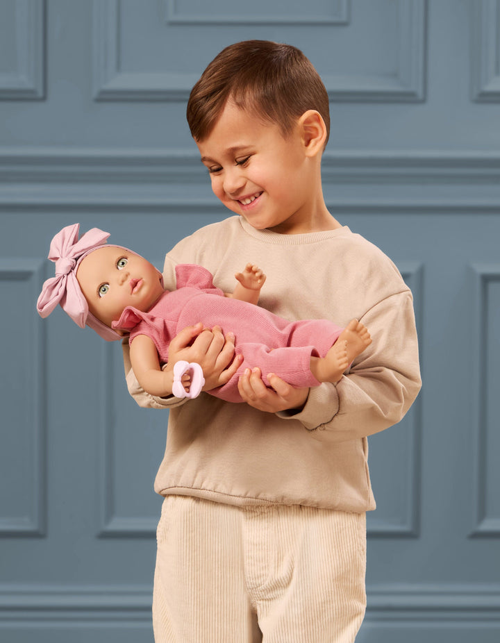 Poupée tenue barboteuse rose Lullababy Mlle et Coco