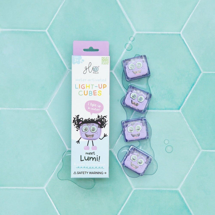 glo pals lumi mauve accessoire jouet bain enfant lumière