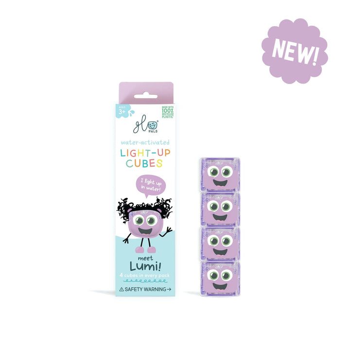 glo pals lumi mauve accessoire jouet bain enfant lumière