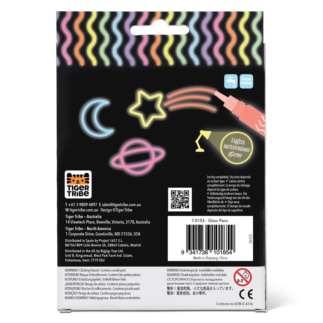 Crayon stylos lumineux phosphorescent Tiger Tribe Mlle et Coco