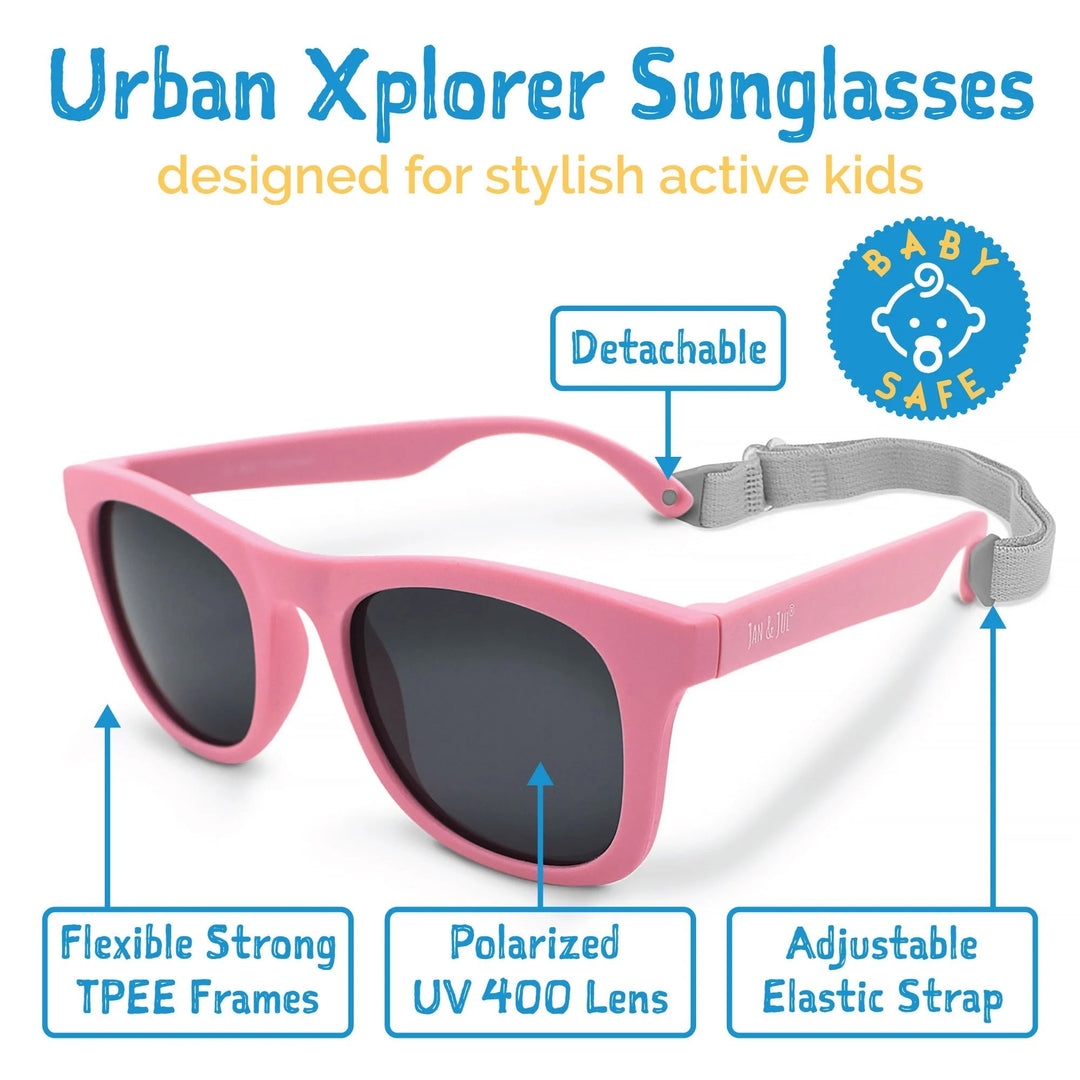 Lunette de soleil polarisée rose Jan &amp; Jul Mlle et Coco