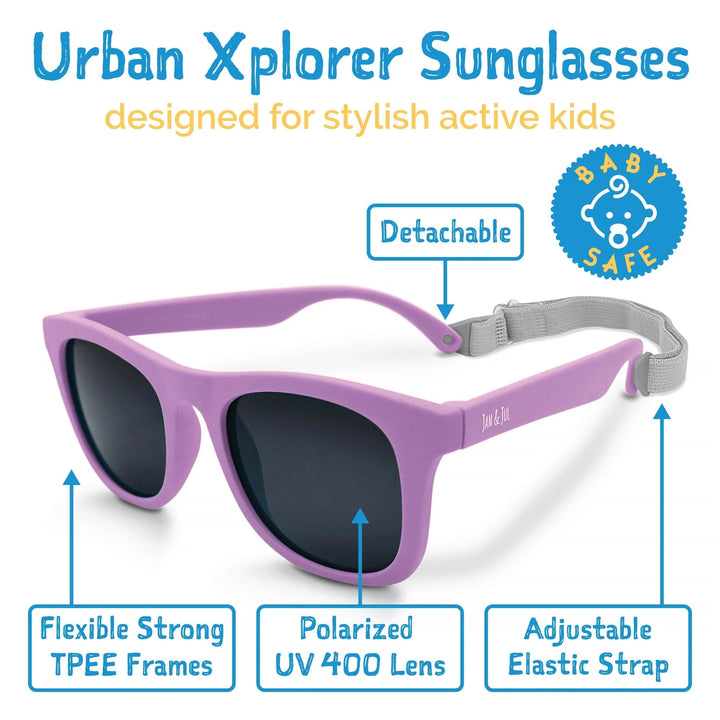 Lunette de soleil polarisée mauve popsicle Jan &amp; Jul Mlle et Coco