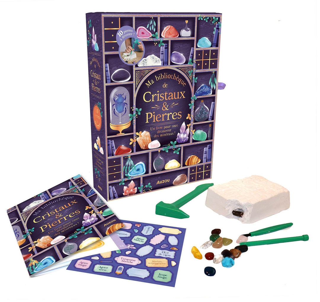 Ma bibliothèque de cristaux et pierres Auzou Mlle et Coco
