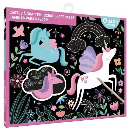pochette cartes à gratter Licornes de Auzou