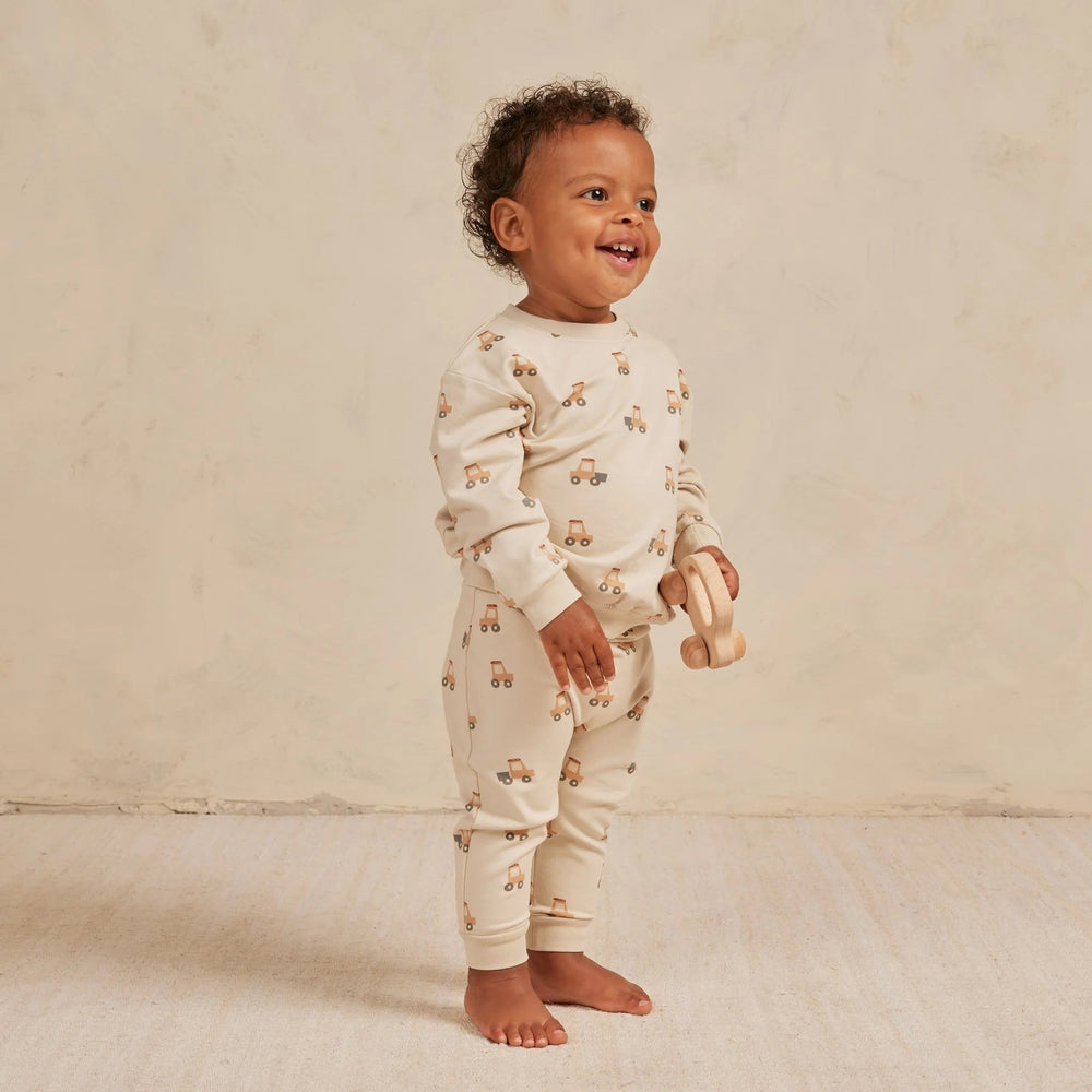 pantalon jogging beige et tracteurs quincy mae Mlle Coco