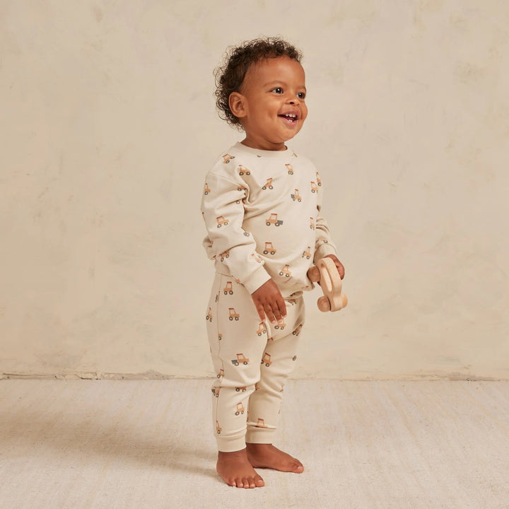 pantalon jogging beige et tracteurs quincy mae Mlle Coco