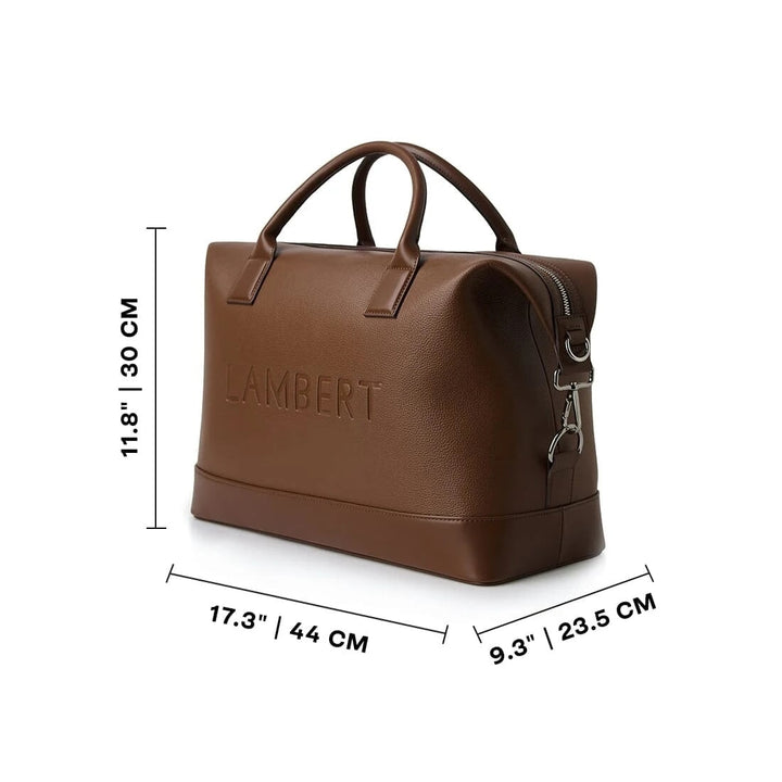 Sac de voyage cuir vegan Mae Hezelnut Lambert