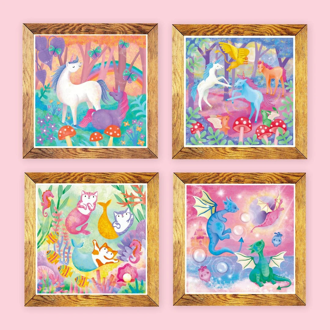 monde magique peinture licorne ami tiger tribe