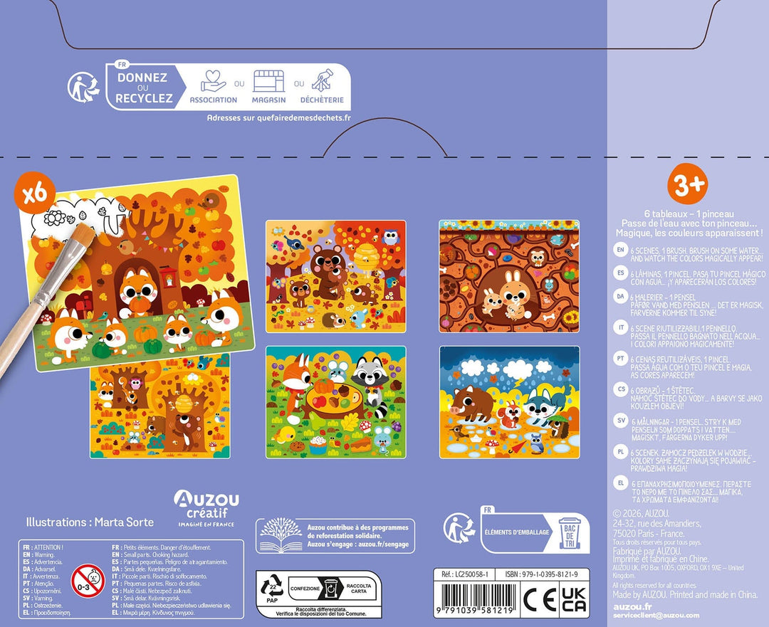 Bricolage Peinture magique automne Auzou Éditions Mlle et Coco