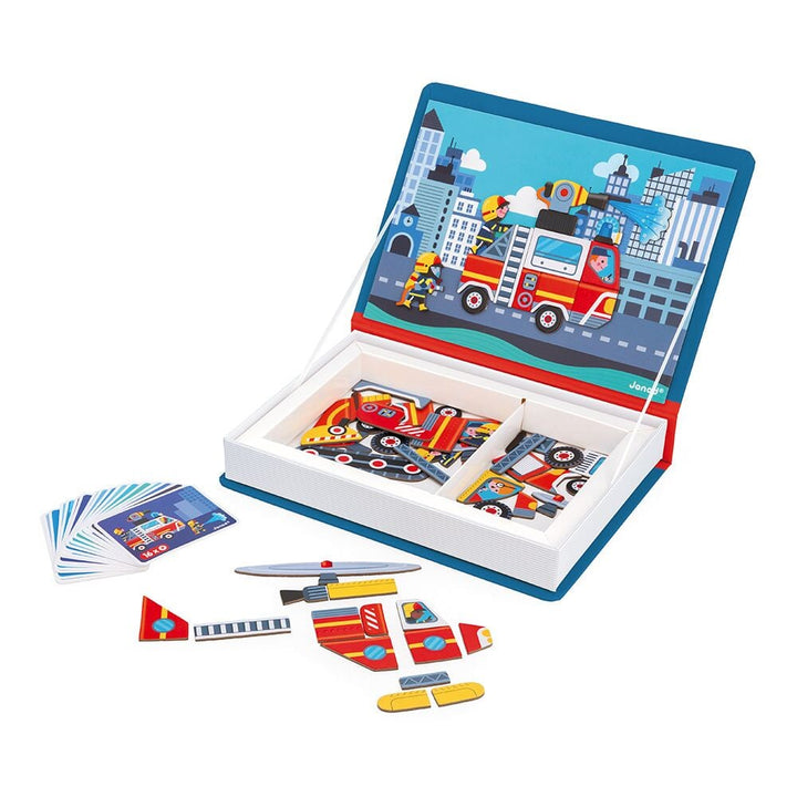 livre magnétique les pompiers Janod Magnéti&