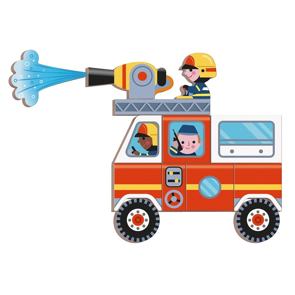 livre magnétique les pompiers Janod Magnéti&