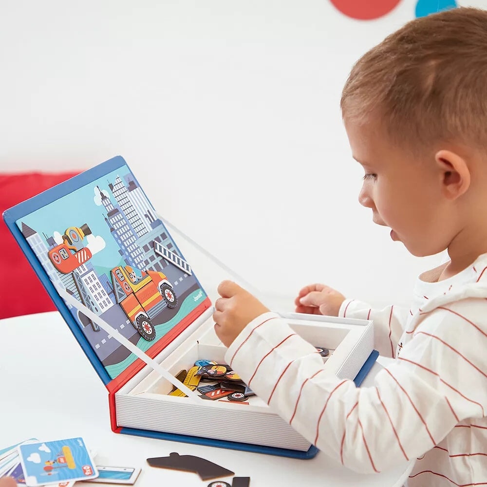 livre magnétique les pompiers Janod Magnéti'book enfant activité