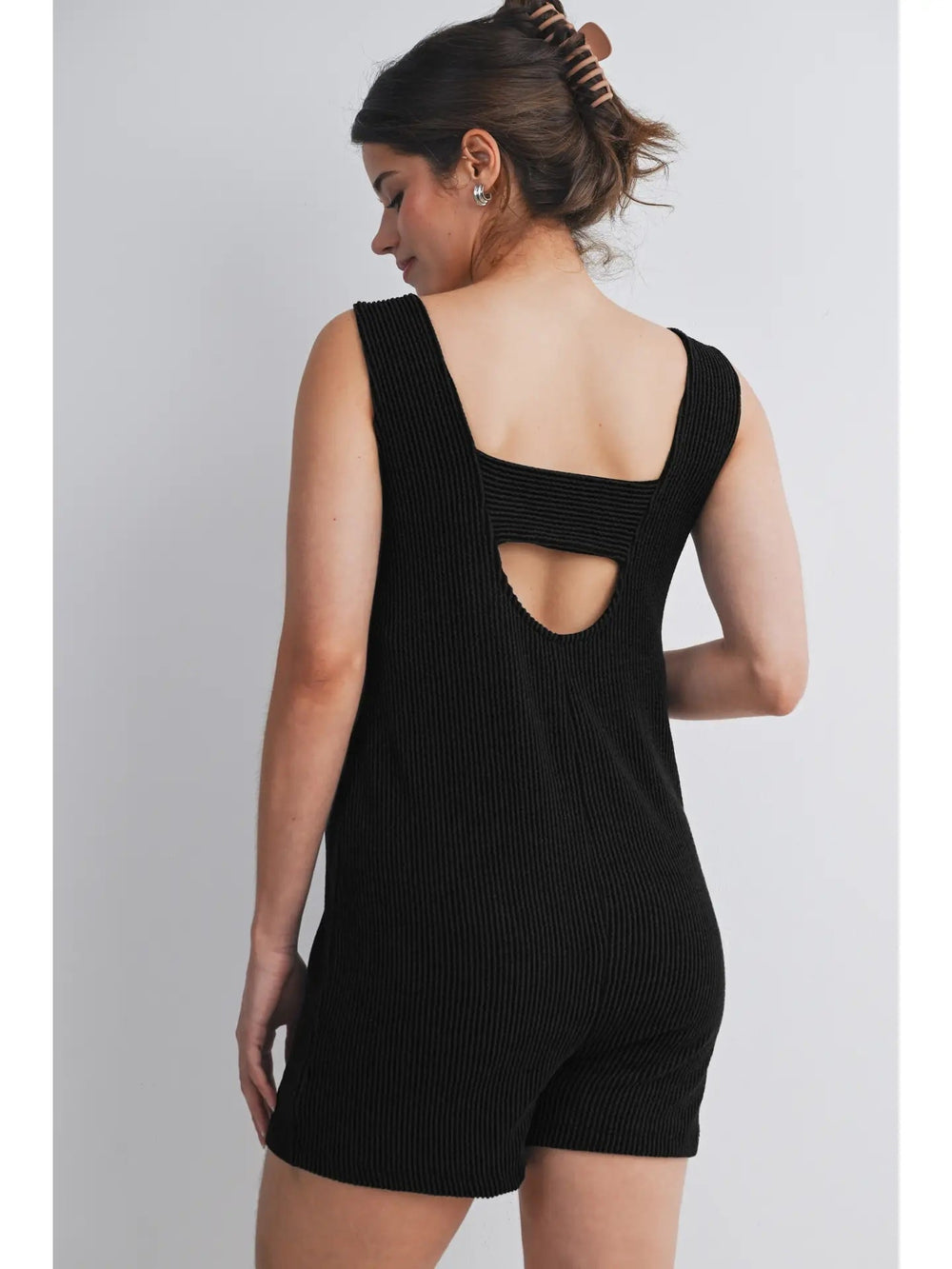 combinaison maternité côtelée noir Hello Mix Mlle et Coco