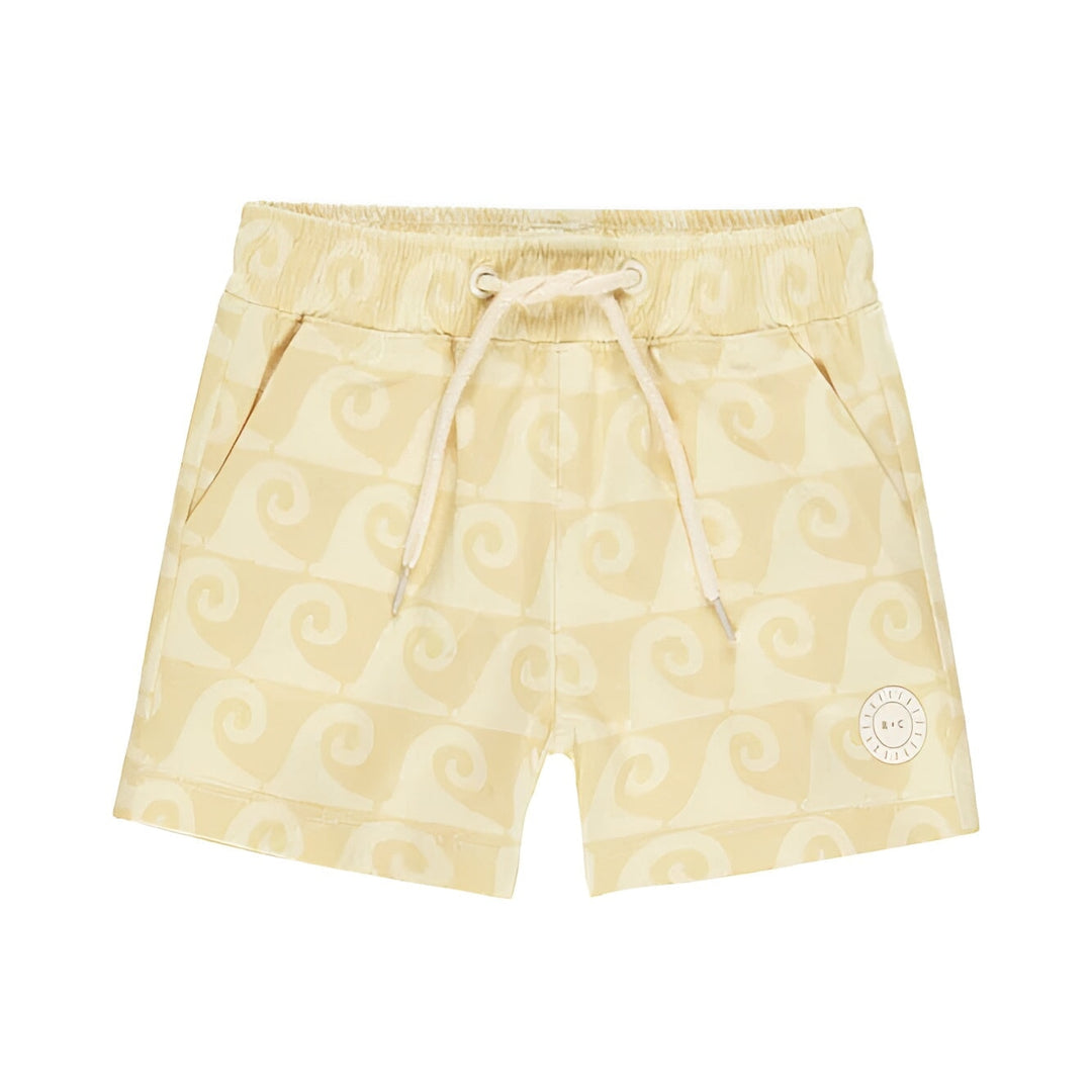 short maillot de bain Rylee Cru jaune vague 