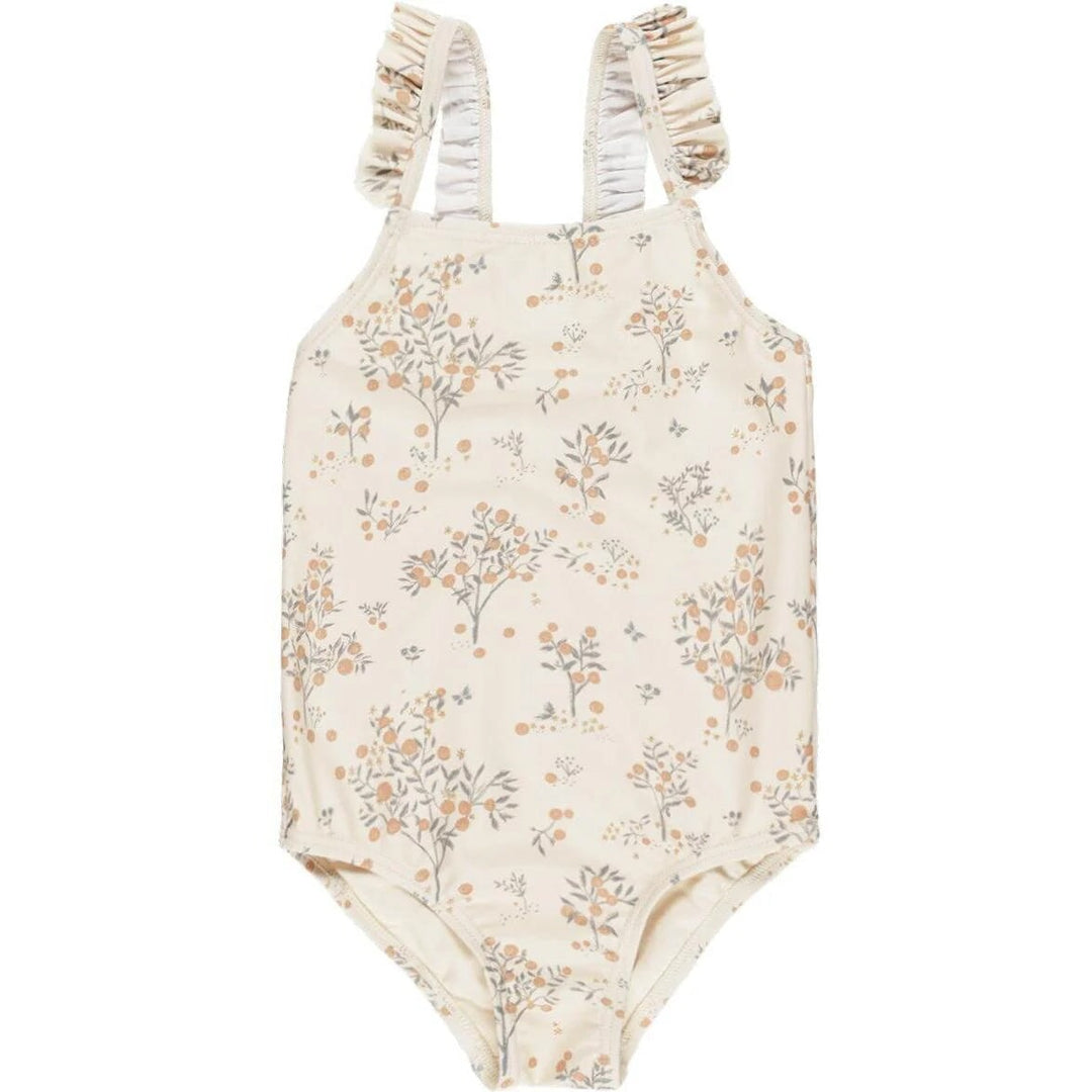 rylee-cru maillot de bain motif orange Mlle et Coco