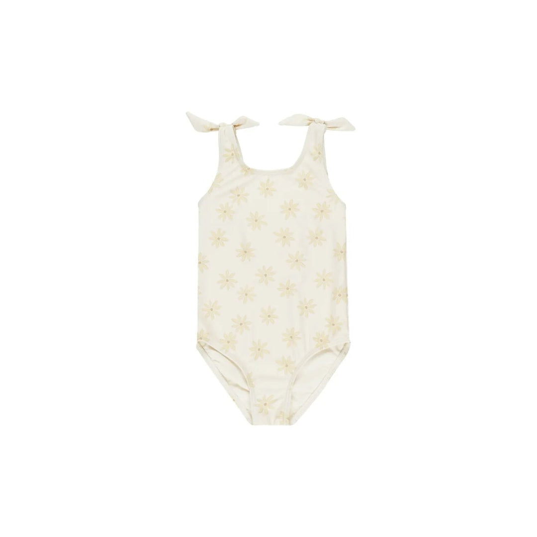 Maillot de bain une pièce ivoire motif marguerites Rylee + Cru Mlle et Coco