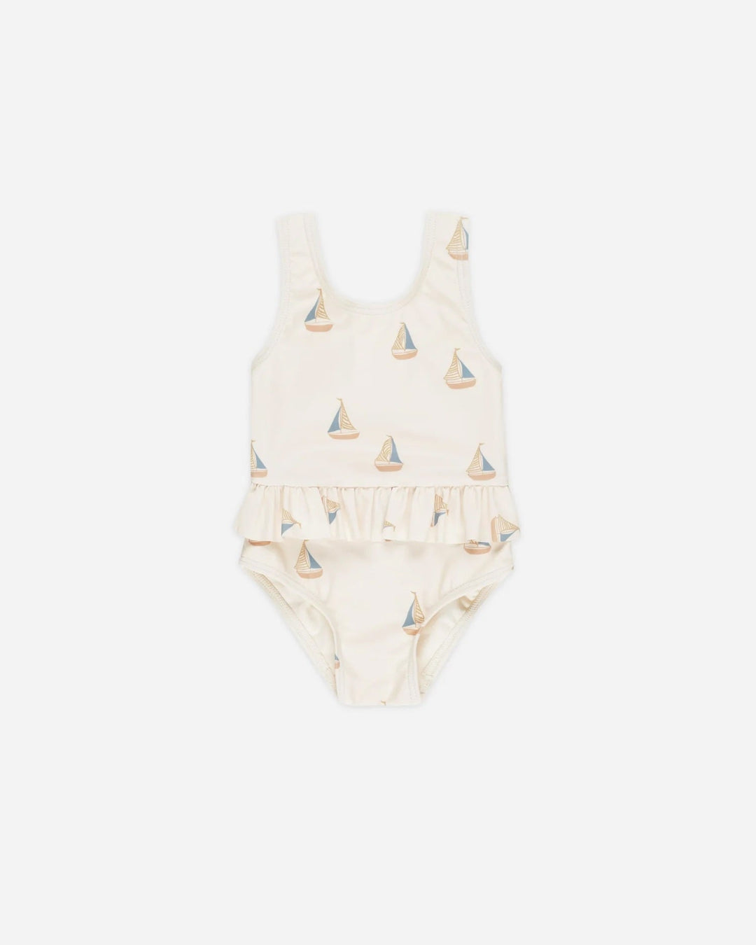 Maillot une pièce ivoire motif voiliers Rylee + Cru Mlle et Coco