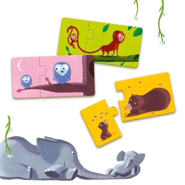 Puzzle duo Maman et bébé Djeco Mlle et Coco