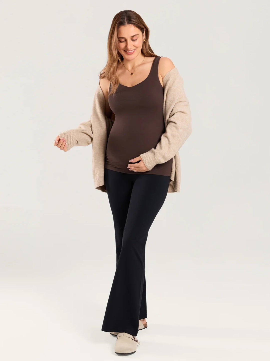 Camisole de maternité et allaitement Natrelax - Brun chocolat - Momanda Momanda 