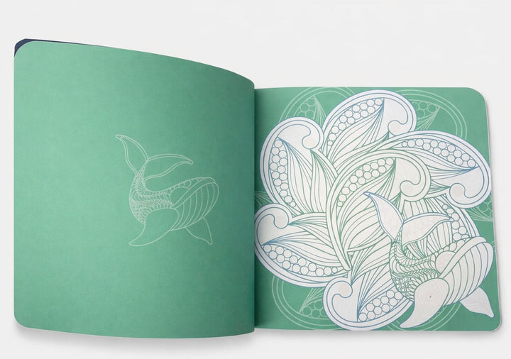 Cahier peinture Mes mandalas magiques Océan Hemma Mlle et Coco