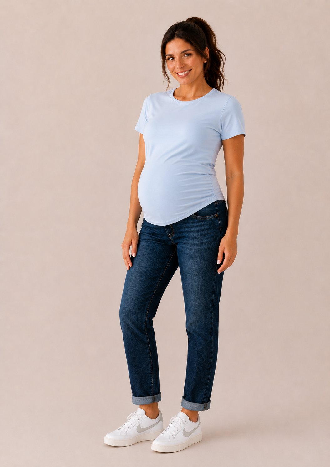 jeans maternité Manon Bloom Mlle et Coco bleu 