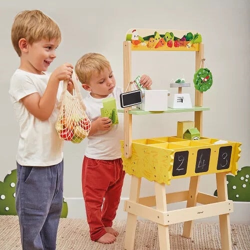 Kiosque du Marché de Janod, jeu d'imitation pour enfant de 3 ans et plus