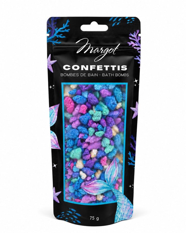 Bombe de bain confettis sirène Margot Mlle et Coco