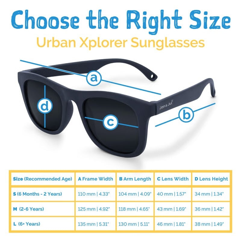 Lunette de soleil urban xplorer polarisée marine foncé Jan &amp; Jul Mlle et Coco 