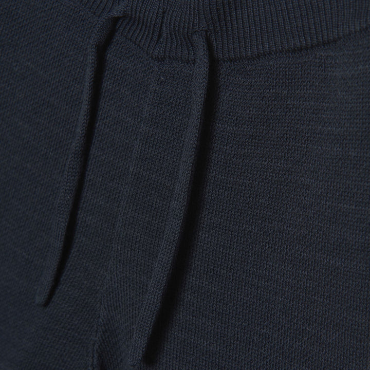 pantalon tricot marine taille élastique Fixoni Mlle et Coco