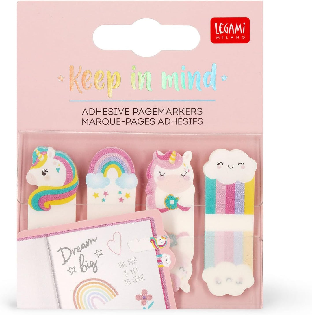 Marque-pages licornes et arc-en-ciel Legami Mlle et Coco
