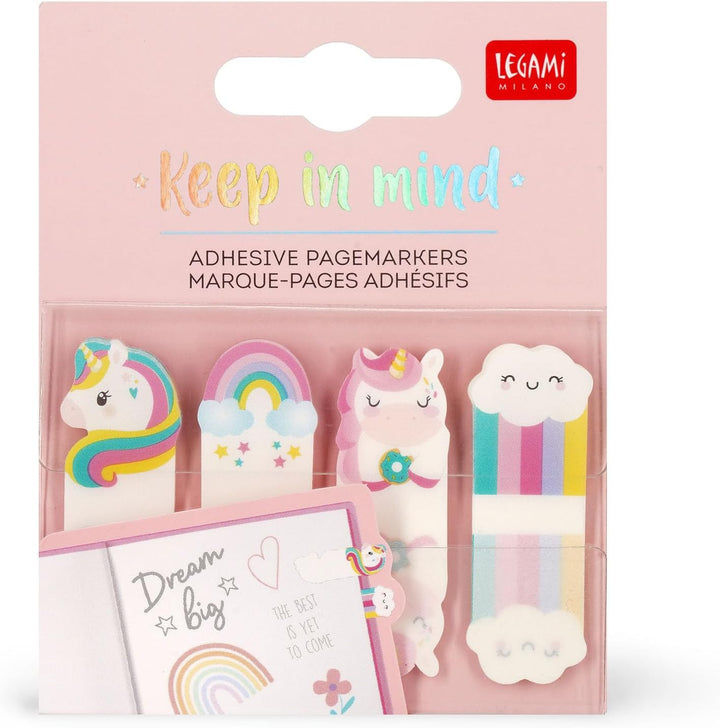 Marque-pages licornes et arc-en-ciel Legami Mlle et Coco