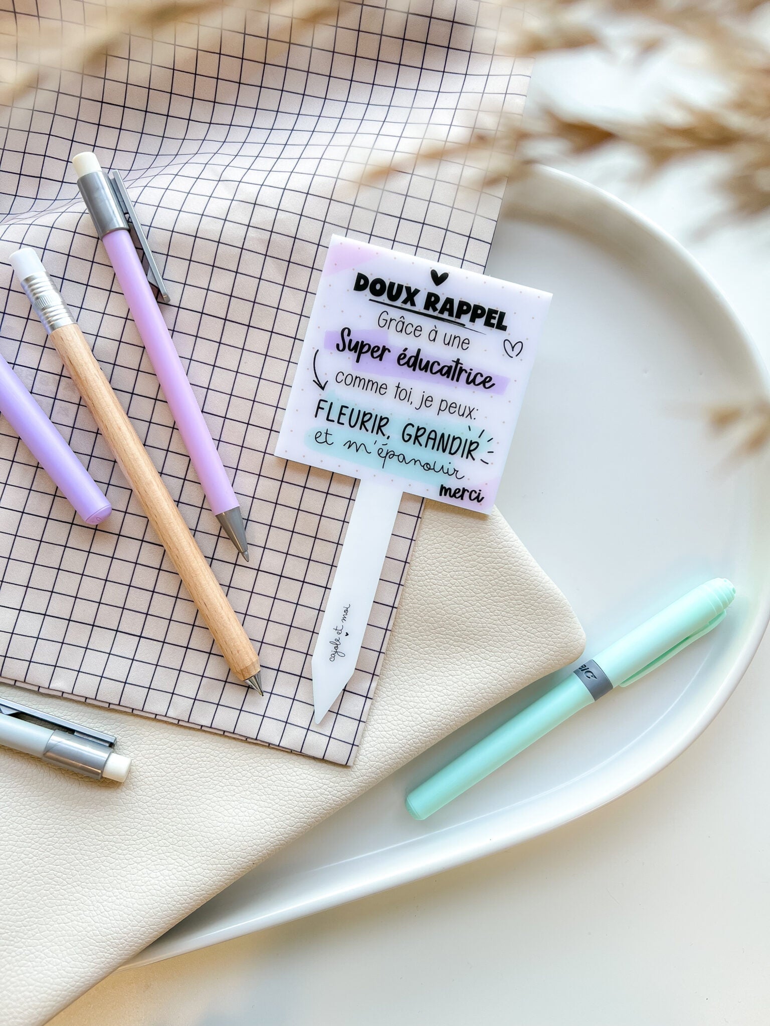Affichette - Doux rappel (Éducatrice) - Cajole et moi | Mlle et Coco ...