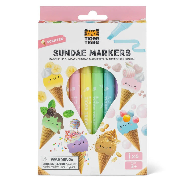 Coloriage crayons marqueurs sundae parfumés Tiger Tribe Mlle et Coco