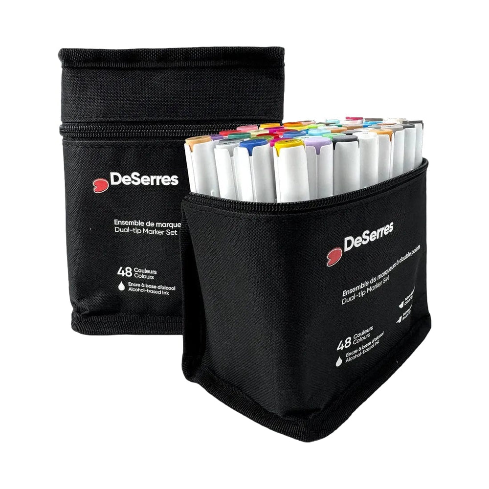 Ensemble marqueurs Alcool double pointe (48 pièces)  DeSerres