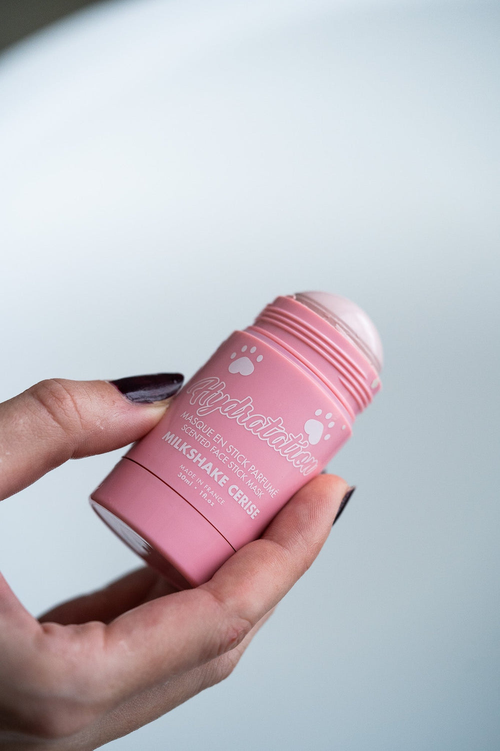 masque visage en bâton milkshake cerise cosmétique enfant vegan