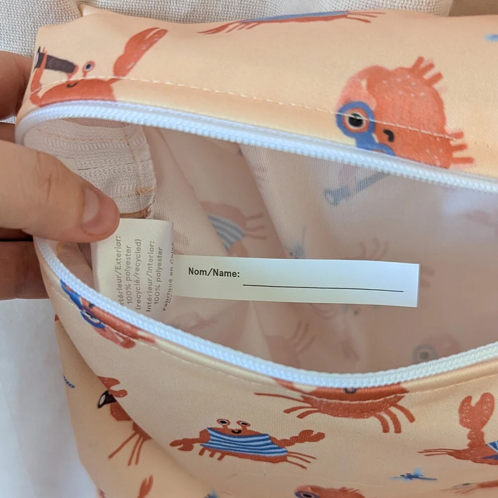 Sac de transport imperméable Matelot La petite ourse Mlle et Coco