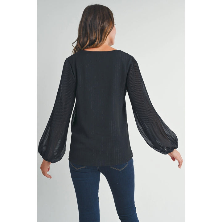 Blouse maternité plissé - Noir - Hello Miz Maternité Hello Miz 