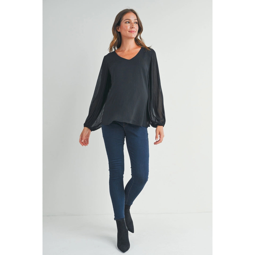 Blouse maternité plissé - Noir - Hello Miz Maternité Hello Miz 