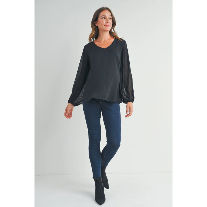 Blouse maternité plissé - Noir - Hello Miz Maternité Hello Miz 
