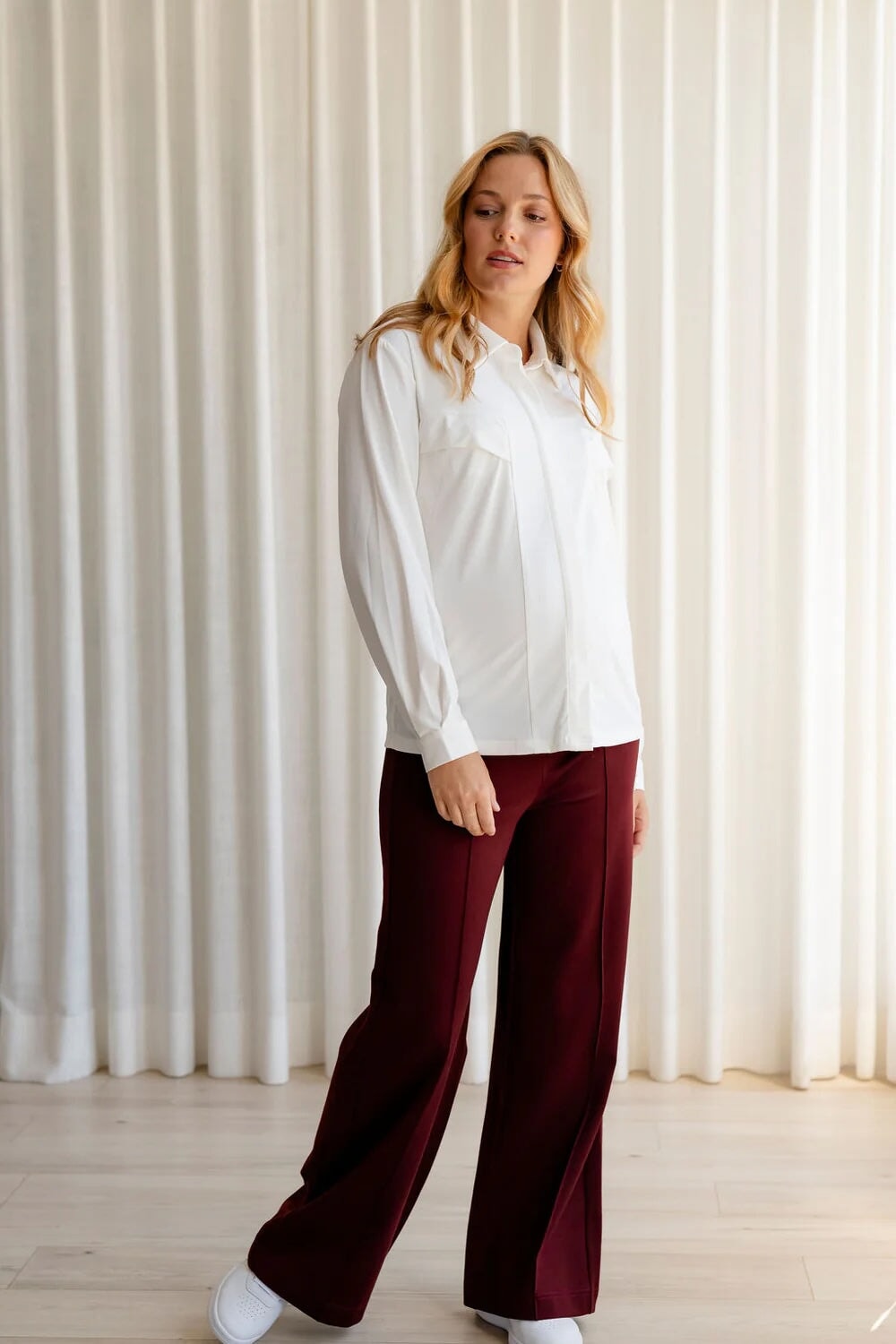 Chemise blanc classique Rose maternité Mlle et Coco