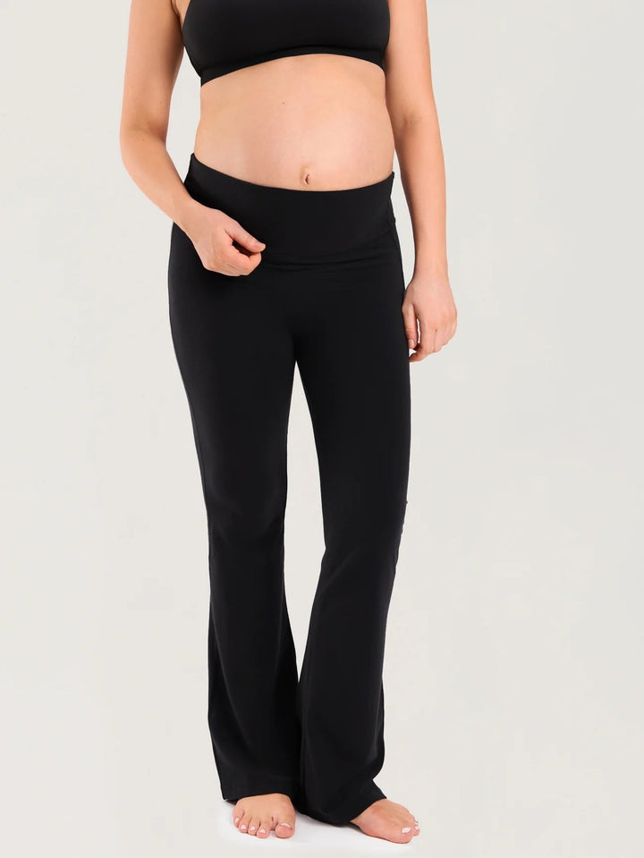 pantalon maternité noir coton évasé Momanda Mlle et Coco