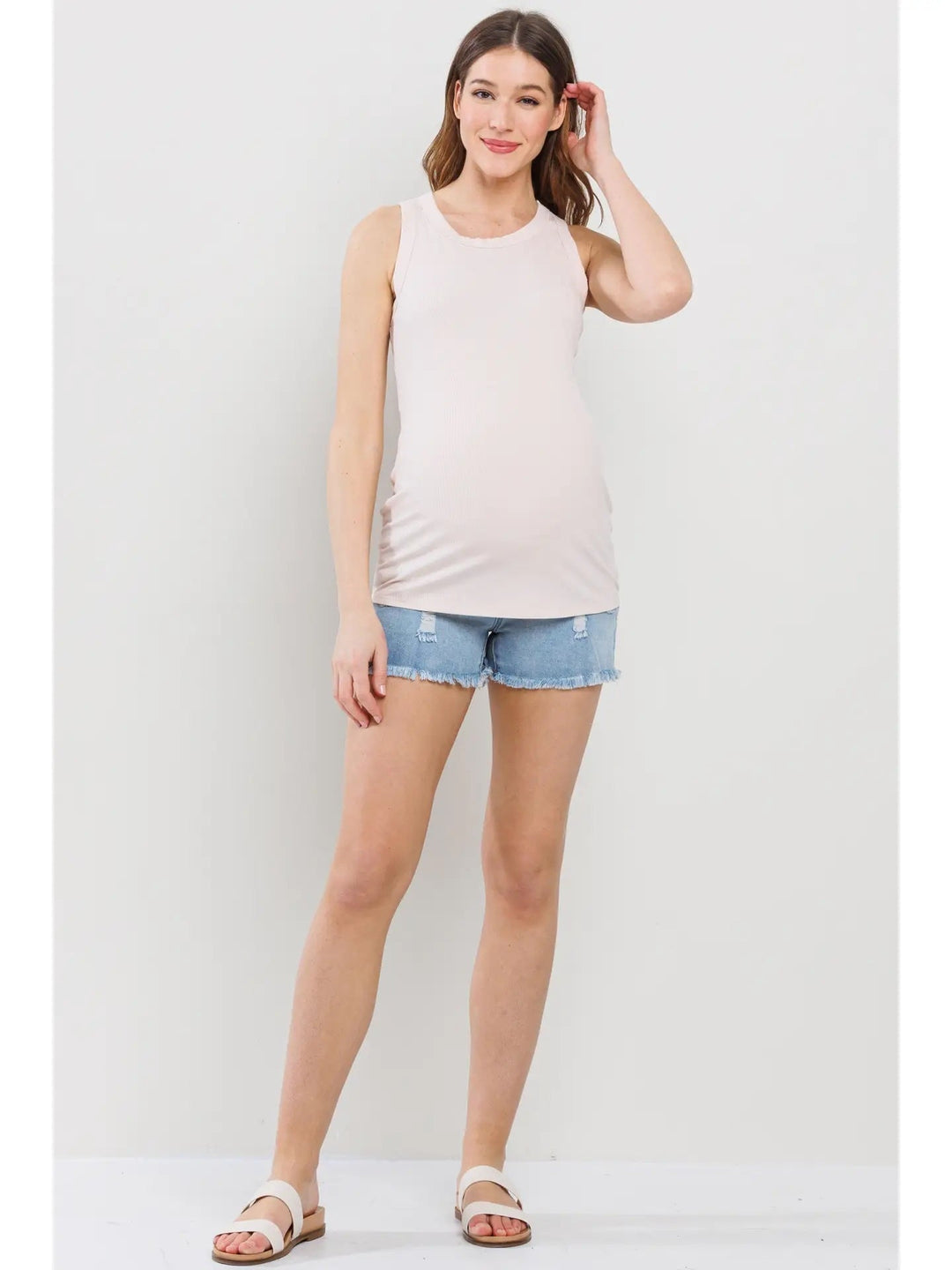 Camisole maternité côtelé Fard à joue Hello Miz