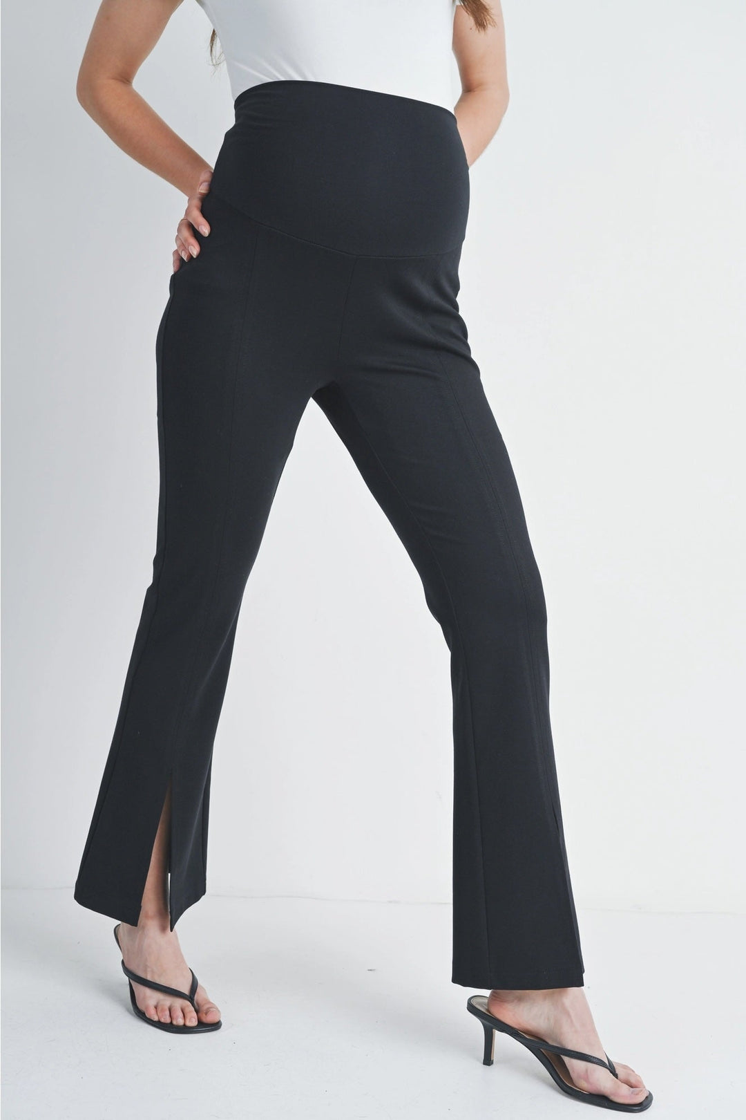 pantalon noir évasé Hello Miz Noir Mlle et Coco